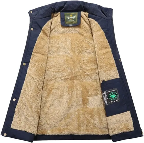 Miniatura 8 de Chaleco acolchado de invierno cálido para hombre, con forro polar grueso, sin mangas, chaqueta sin mangas