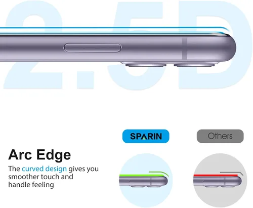 Miniatura 8 de Protector de pantalla para iPhone XC, cristal templado resistente a los arañazos, 4