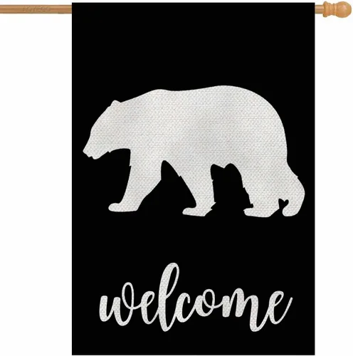 Miniatura 12 de AOYEGO Daisy - Bandera de bienvenida para casa, de 28 x 40 pulgadas, grande, vertical, de doble cara, abejas en una margarita blanca salvaje