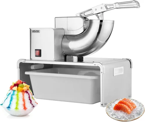 VEVOR Máquina de afeitar de hielo comercial, trituradora de hielo eléctrica de 661 LBS/H con recipiente reemplazable, motor premium de 350 W, 4