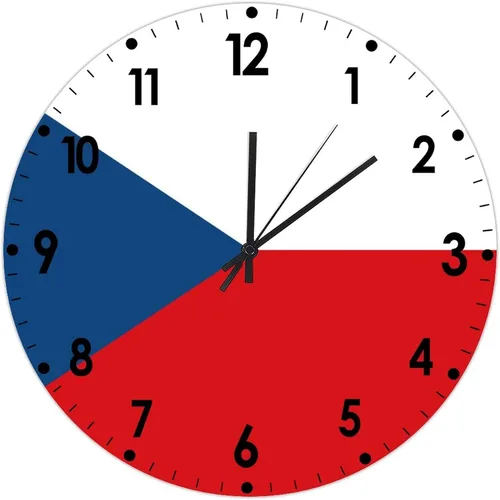 Miniatura 150 de Cheyan Reloj de pared con bandera de Canadá de 12 pulgadas, silencioso, sin tictac, de PVC, funciona con pilas, reloj redondo decorativo, regalo
