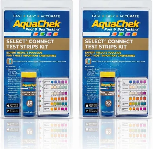 Miniatura 6 de AquaChek Select Connect - Kit completo de tiras reactivas de 7 vías para piscina y spa, tiras de prueba de piscina para pH, cloro total, cloro