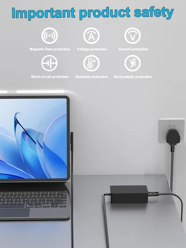 Miniatura 5 de Cargador de superficie de 65 W compatible con Microsoft Surface Pro 10 9 8 7+ 7 6 5 4 3 X Surface Laptop 7 6 5 4 3 2 1 Surface Book 3 2 1 Surface Go