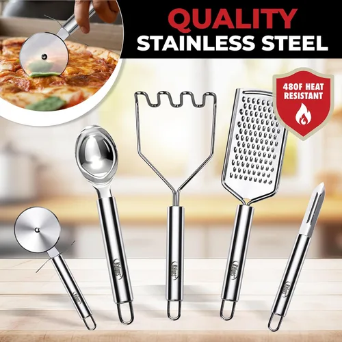 Miniatura 7 de Kaluns 50 piezas juego de utensilios de cocina de silicona juego completo de cocina - 427°C resistente al calor antiadherente utensilios de cocina