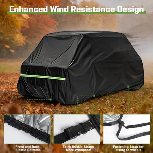 Miniatura 7 de Funda UTV de 4 plazas 420D impermeable para todo tipo de clima, compatible con Polaris Ranger Crew XP 1000 Mule RZR XP 4 Talon con tiras