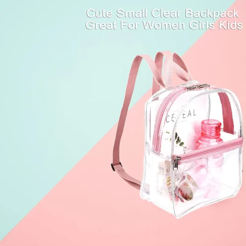 Miniatura 27 de Keepcross Mochila transparente de 12 x 6 x 12 pulgadas para eventos de estadio, bolsa transparente para estadios, eventos deportivos, festivales