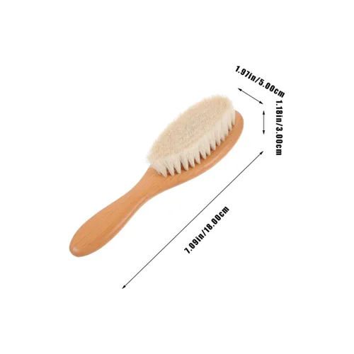 Miniatura 2 de FOMIYES Cepillo secador de 2 piezas para hombre, cepillo de afeitar de lana densa, ideal para el mantenimiento de la barba Como se muestra