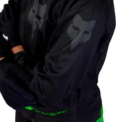 Miniatura 4 de Fox Racing Camiseta de motocross juvenil para niños Blackout