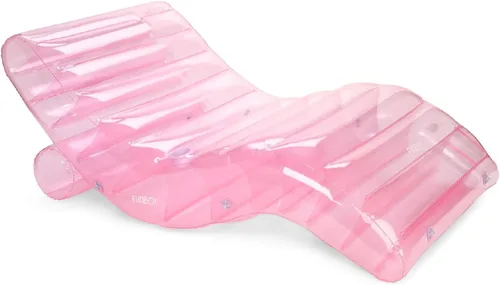 Miniatura 10 de FUNBOY Flotador de Piscina Tumbona Chaise Gigante Súper Transparente, Tamaño para 1-2 Personas