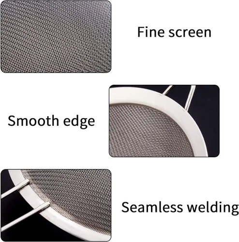 Miniatura 4 de Colador de té chai, filtro de té y café S3 pequeño filtro líquido de acero inoxidable, colador de té, colador de café, paquete de 2
