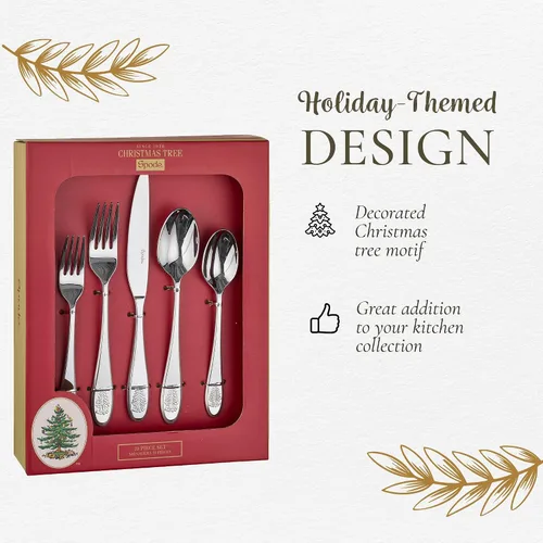 Miniatura 3 de Spode - Árbol de Navidad - Juego de cubiertos de 20 piezas para árbol de Navidad, juego de 20