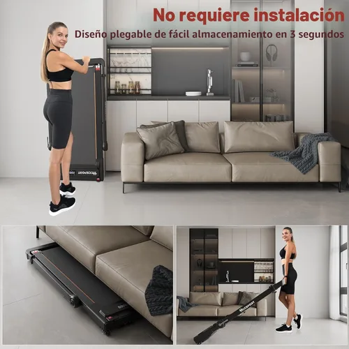 Miniatura 6 de Treadmill with Incline, 3 in 1 Under Desk Treadmill Walking Pad with Removable Desk Workstation 3.5HP Foldable Compact Walking Treadmills for Home