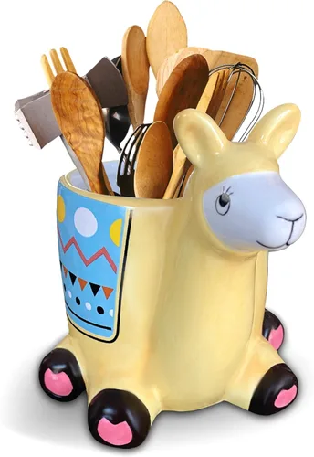 Soporte para utensilios de alpaca, almacenamiento de cocina, alpaca llama, accesorio de fiesta, idea de regalo, decoración de casa de granja, baño,