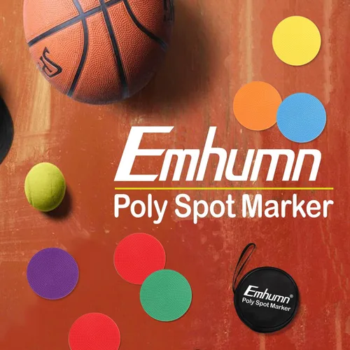 Miniatura 9 de Marcadores de punto Emhumn de 4 pulgadas y 9 pulgadas de polietileno para puntos de agilidad para entrenamiento en gimnasio/educación física, baile