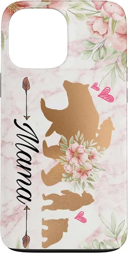 Miniatura 23 de iPhone 15 Plus Mama Bear & Cubs Design Phone Grip para mamá - Funda para 3 niños