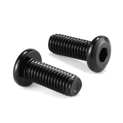 Miniatura 23 de M6 x 60mm 10 piezas de tornillos de cabeza plana con casquillo hexagonal, acero inoxidable 304 18-8, rosca completa, óxido negro de SG TZH