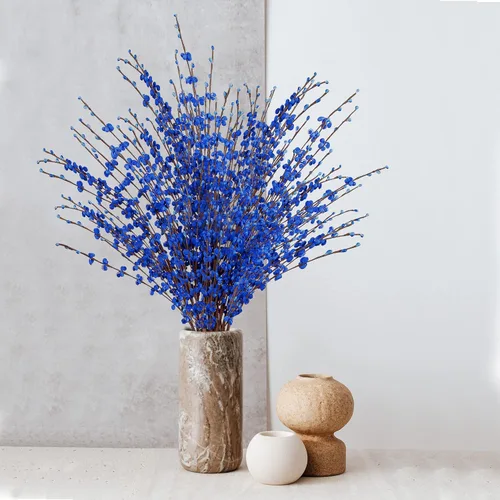Miniatura 4 de Sggvecsy 10 piezas flores artificiales de jazmín de 29.5 pulgadas de largo, ramo de flores falsas altas, plantas de jazmín falsas, ramas secas