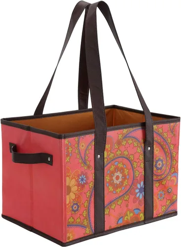 Miniatura 6 de Foraineam Juego de bolsas reutilizables para comestibles, bolsas de compras plegables y resistentes con fondo reforzado Fervent Paisley / Paquete