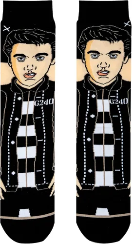 Miniatura 5 de Odd Sox, Elvis Presley, The King of Rock N Roll - Calcetines para hombre, divertidos regalos de coleccionista, Negro