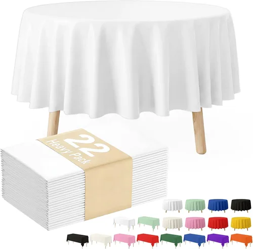 Miniatura 32 de Fixwal Mantel de plástico negro desechable de 54 x 108 pulgadas, mantel rectangular impermeable, paquete de 5 para graduación, decoración de fiesta