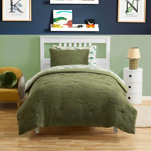 Miniatura 16 de Juego de ropa de cama para niños en una bolsa para niños y niñas, juego de sábanas impresas y edredón, individual, Waterbury Marble Mármol Waterbury