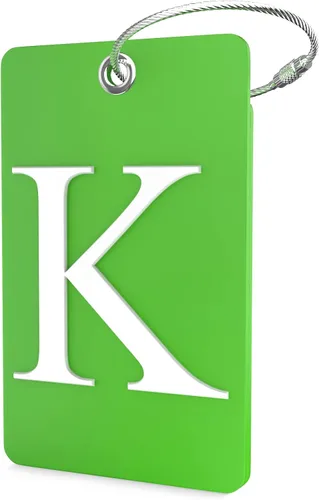 Miniatura 69 de Shacke Etiquetas iniciales sin privacidad para maleta y equipaje con bucle de metal, Verde
