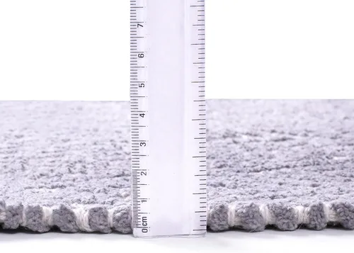 Miniatura 3 de Ramanta Home Alfombra reversible 100% algodón con diamantes tejida a mano de 24 x 60 pulgadas, gris, suave, lavable para baño, cocina, dormitorio