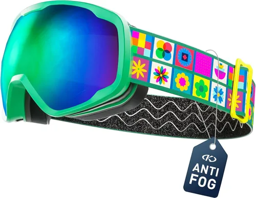 Miniatura 8 de KAPVOE Kids Ski Goggles Boys Girls Snowboard Glasses Snow Sports for Children Age 4-12, Anti Fog, UV Protection, K723