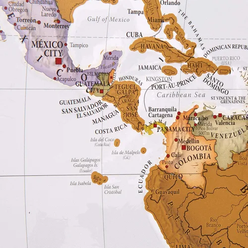 Miniatura 8 de Scratch The World ® Mapa de viaje - Póster de mapa del mundo enmarcable para rascar - Extra grande 23 x 33 pulgadas - Maps International - 50 años