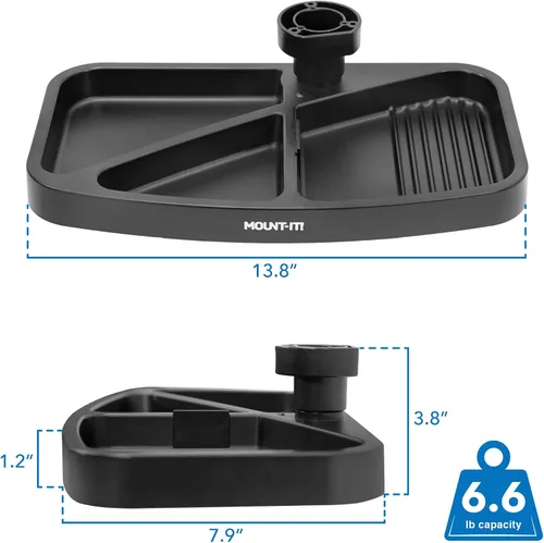 Miniatura 8 de Mount-It! Cajón montado debajo del escritorio, bandeja giratoria debajo del escritorio para clip de papel, bolígrafo y otros suministros de oficina