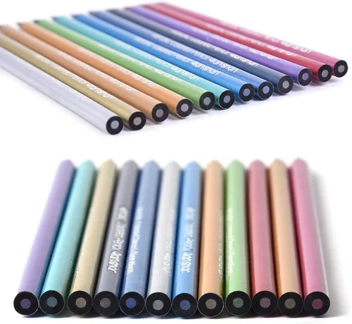 Miniatura 3 de Art Supplies Juego de lápices de grafito y carbón para estudiantes y artistas 12 lápices metálicos