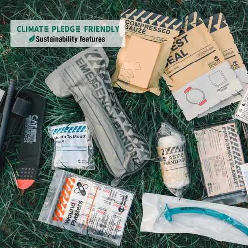 Miniatura 4 de RHINO RESCUE IFAK Kit de Trauma con Torniquete C-A-T, Bolsa Táctica de Primeros Auxilios Molle para Militar, Combate, Auto, Acampada, Senderismo