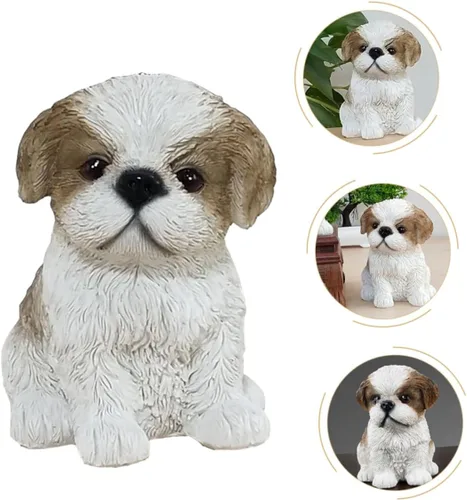 Miniatura 7 de Adorable figura de resina en forma de perro, linda estatua de cachorro para decoración del hogar para decoración de jardín y detalles de fiesta