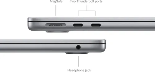 Miniatura 4 de Apple MacBook Air 2024 con chip Apple M3, 13 pulgadas, 8 GB de RAM, 512 GB de almacenamiento SSD, gris espacial (renovado)
