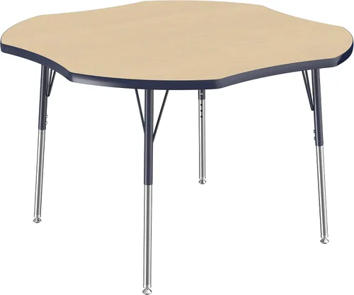 Miniatura 67 de FDP Clover Mesa de Actividades Escolar y de Oficina (48 x 48 pulgadas), patas estándar con deslizadores giratorios para entornos de asientos