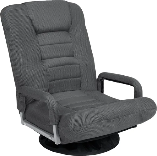 Miniatura 10 de Best Choice Products Silla Giratoria para Juegos de 360 Grados Silla de Piso Multiusos Mecedora para TV, Lectura, Jugar Videojuegos con Soporte