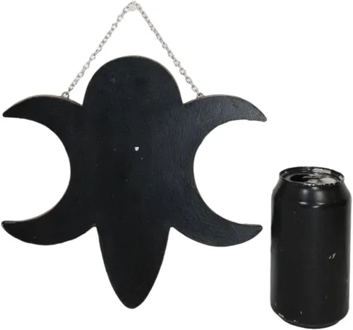 Miniatura 2 de Ebros Gift Wiccan Místico Neopagano Chamán Espiral Diosa Lunar Triple Luna Diosa Decoración de Pared Placa Símbolo Wicca Movimiento Femenino Figura