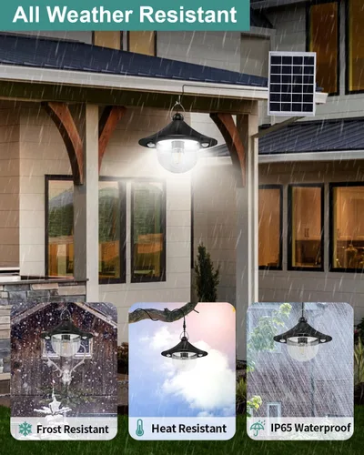 Miniatura 7 de AEQ - Luz solar de cobertizo para interiores y exteriores, 3000 lm, luces solares disponibles durante el día con control remoto, doble sensor