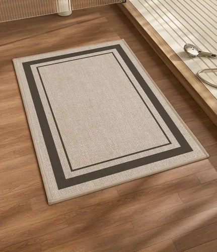Miniatura 13 de chakme Juego de 2 alfombras de baño ultrafinas, absorbentes, antideslizantes, lavables a máquina, color beige oscuro, 17 x 24 pulgadas + tapete