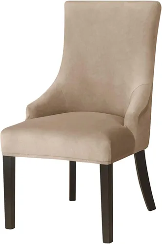 Miniatura 14 de N/A Funda elástica de terciopelo para silla con respaldo de ala, sin brazos, reutilizable, funda para silla lateral con respaldo de ala, fundas