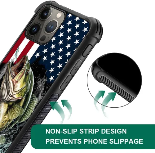 Miniatura 114 de DAIZAG Compatible con iPhone 13 Pro Max, Funda de TPU Protectora Anti-Arañazos Todo En Uno, Fundas para Hombre Mujer - Motivo de Madera Americana