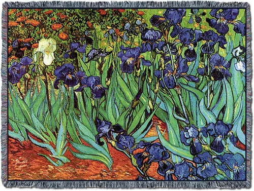 Miniatura 9 de Pure Country Weavers Manta de lirios de Vincent Van Gogh – Tapiz de regalo de arte fino tejido de algodón – Hecho en los Estados Unidos