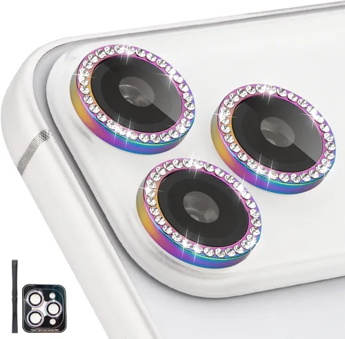 Miniatura 16 de Protector de Lente de Cámara para iPhone 17 Pro/17 Pro Max, Protector de Cámara de Vidrio Templado Individual con Bandeja de Instalación Compatible