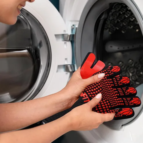Miniatura 6 de Guantes para barbacoa, guantes para horno, 1472°F resistentes al calor, guantes de silicona antideslizantes para horno, cocina para cocinar, asar a