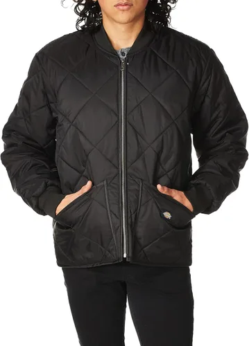 Miniatura 2 de Dickies Chaqueta de nailon acolchada con diamantes resistente al agua para hombre, Negro