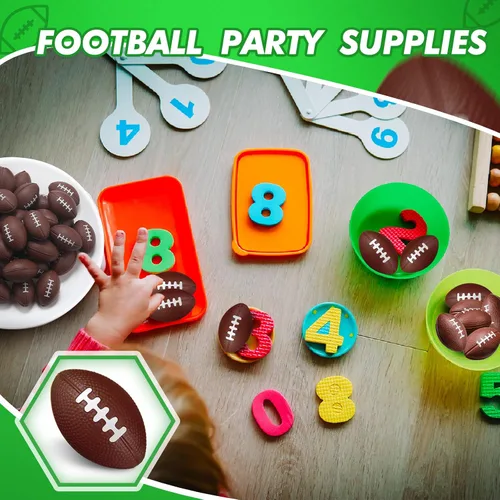 Miniatura 6 de Jerify Paquete de 120 mini pelotas de fútbol antiestrés de 1.46 pulgadas, pelota deportiva de espuma para adultos, bolas pequeñas de alivio