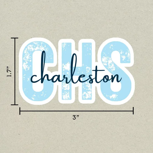 Miniatura 2 de CHS Charleston - Adhesivo de viaje con código del aeropuerto de Carolina del Sur, varios colores, cuaderno planificador de botellas de agua