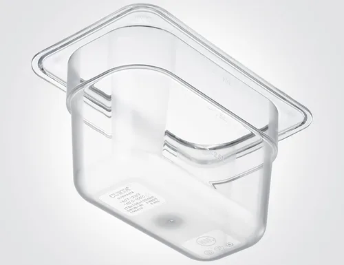 Miniatura 3 de CURTA Paquete de 6 bandejas de comida NSF, tamaño 1/9 de 4 pulgadas de profundidad, plástico de policarbonato comercial transparente apto para 36/42