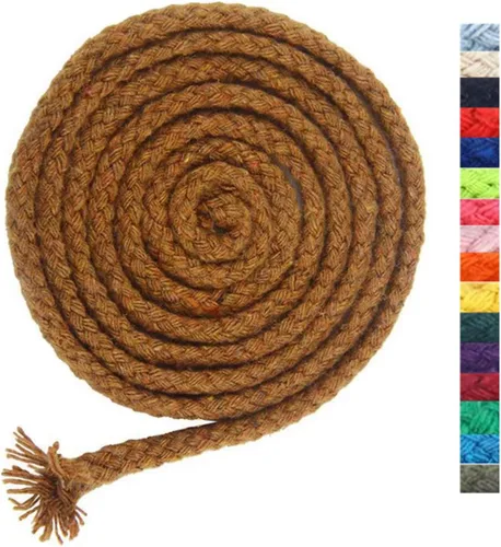 Miniatura 17 de 5 mm * 90 m Cuerda de macramé de algodón natural de 8 hebras para manualidades, hilo para tejer, para colgar en la pared y manualidades DIY (HPK)
