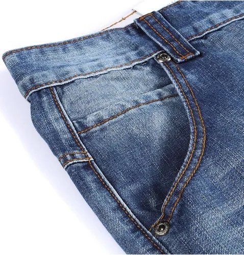 Miniatura 4 de Yeokou Men's Casual Loose Hip Hop Denim Work Pants Jeans with Cargo Pockets
